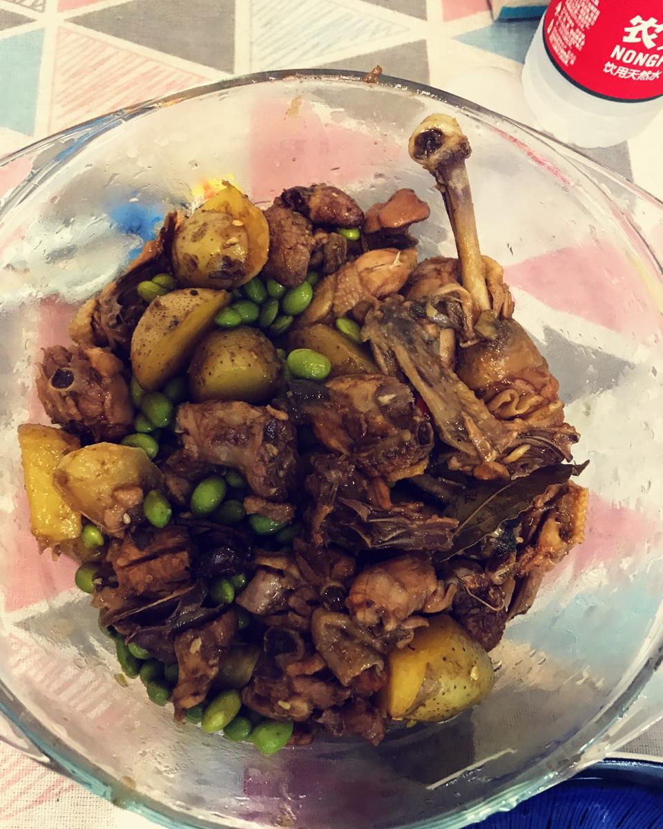 毛豆烧仔鸡