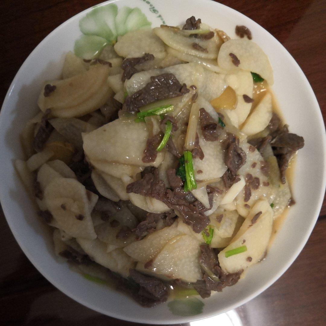 山药炒牛肉