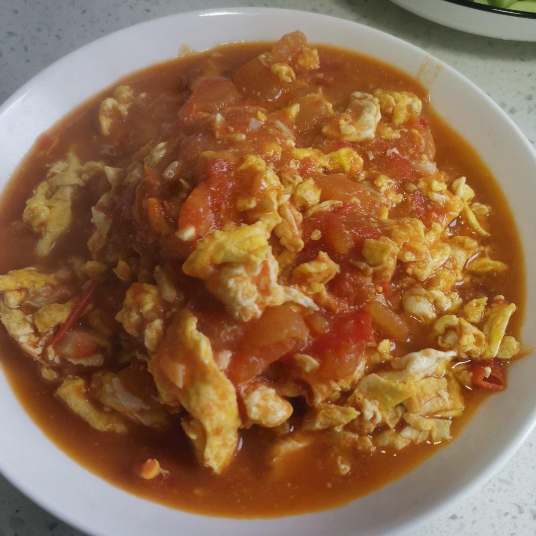 番茄炒鸡蛋（超浓的番茄味）