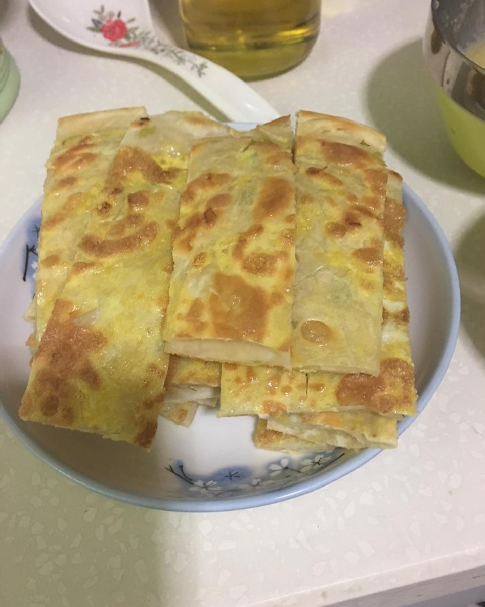 鸡蛋葱油饼                  （更新饼坯保存方法）