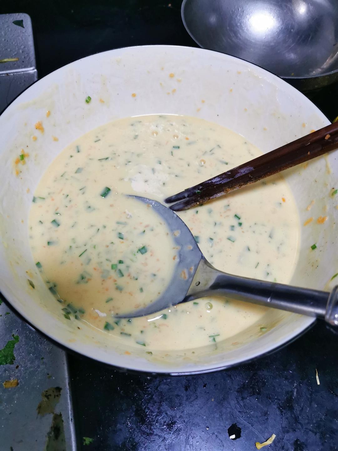 简单快手蔬菜鸡蛋煎饼