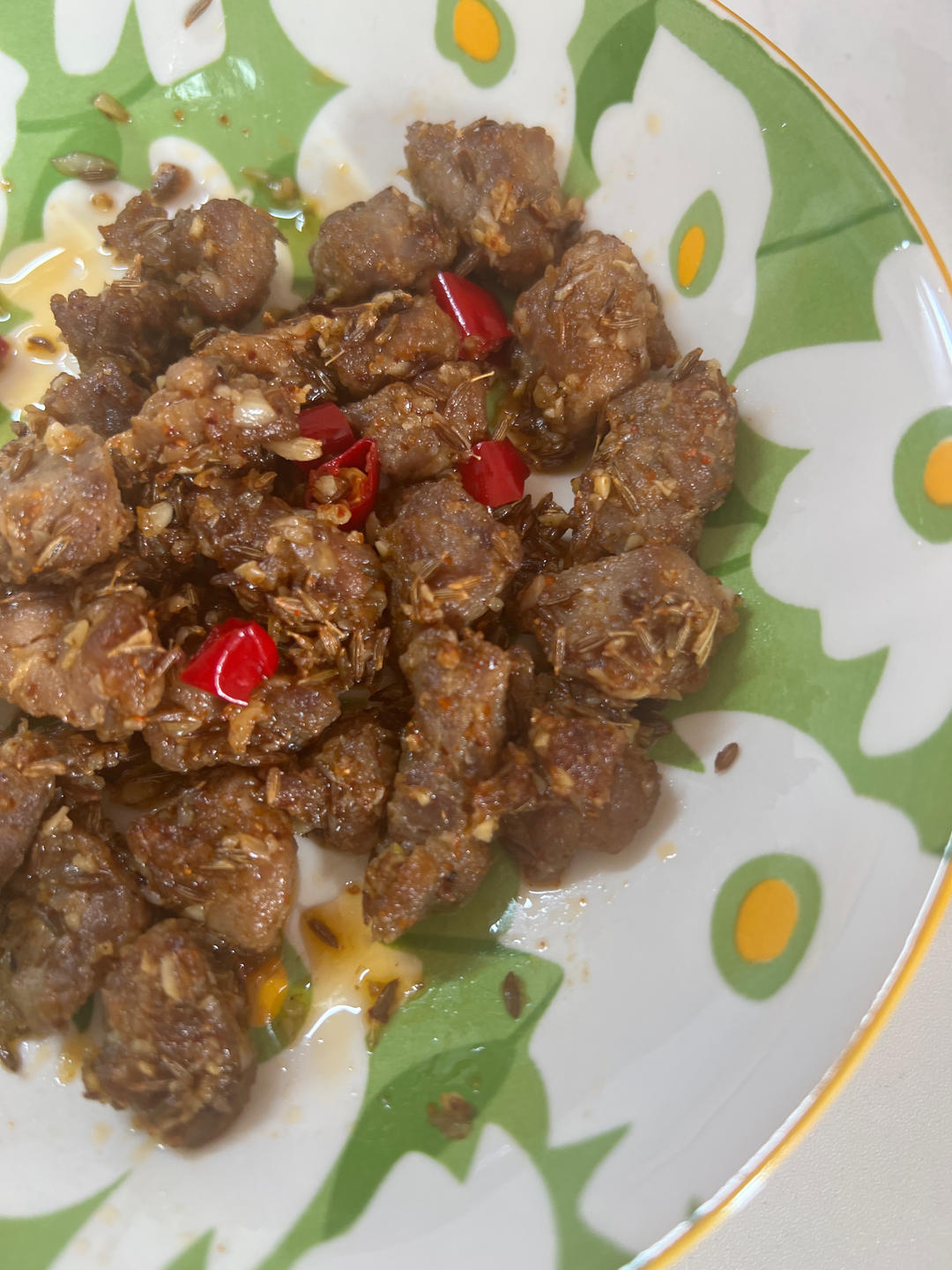 我做的蒜香孜然牛肉粒完爆烧烤店！！