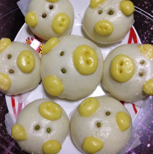 墨陌-2做的可爱小猪馒头