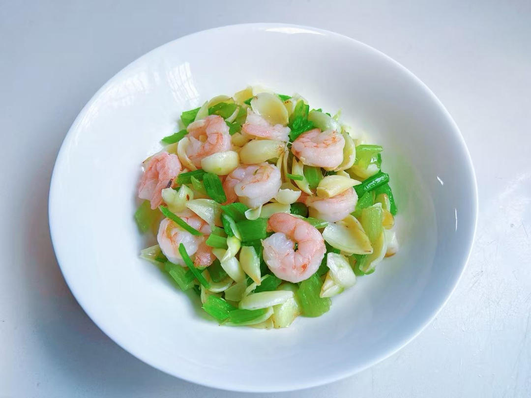 养生美味菜肴—西芹百合炒虾仁🌱🍤