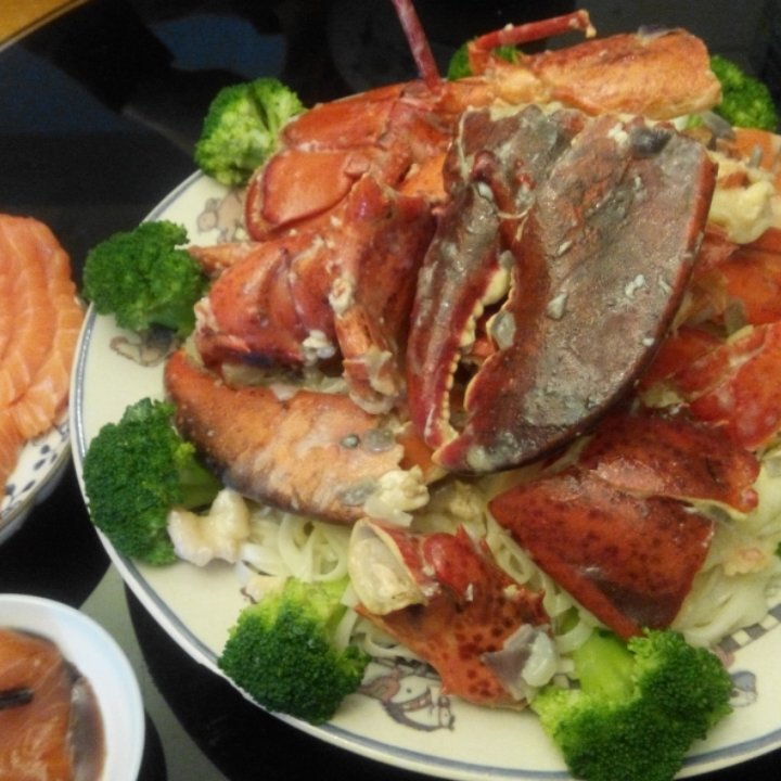 芝士焗龙虾（伊面铺底）
