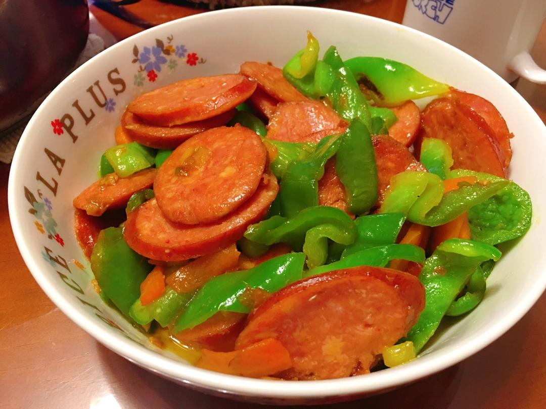 青椒炒香肠