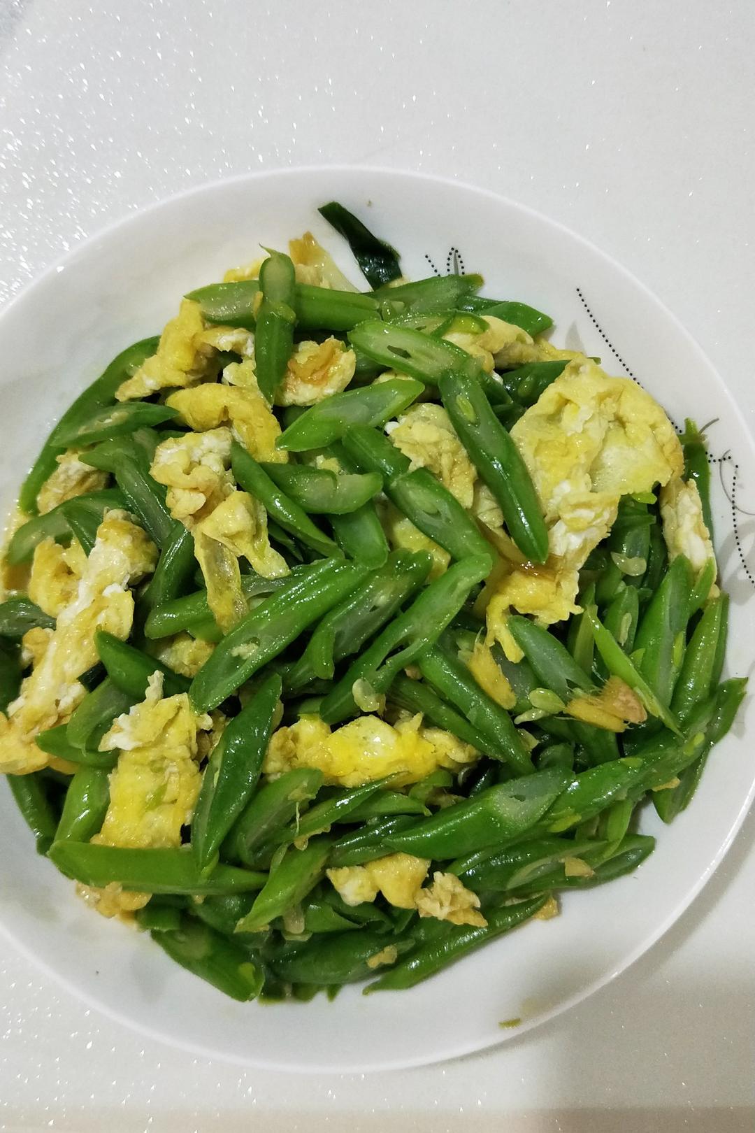 苗-44做的豆角炒鸡蛋