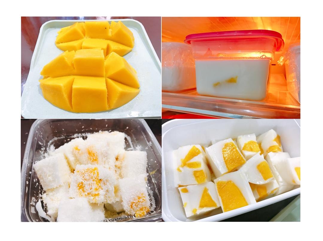 午后小甜点芒果椰汁糕教程