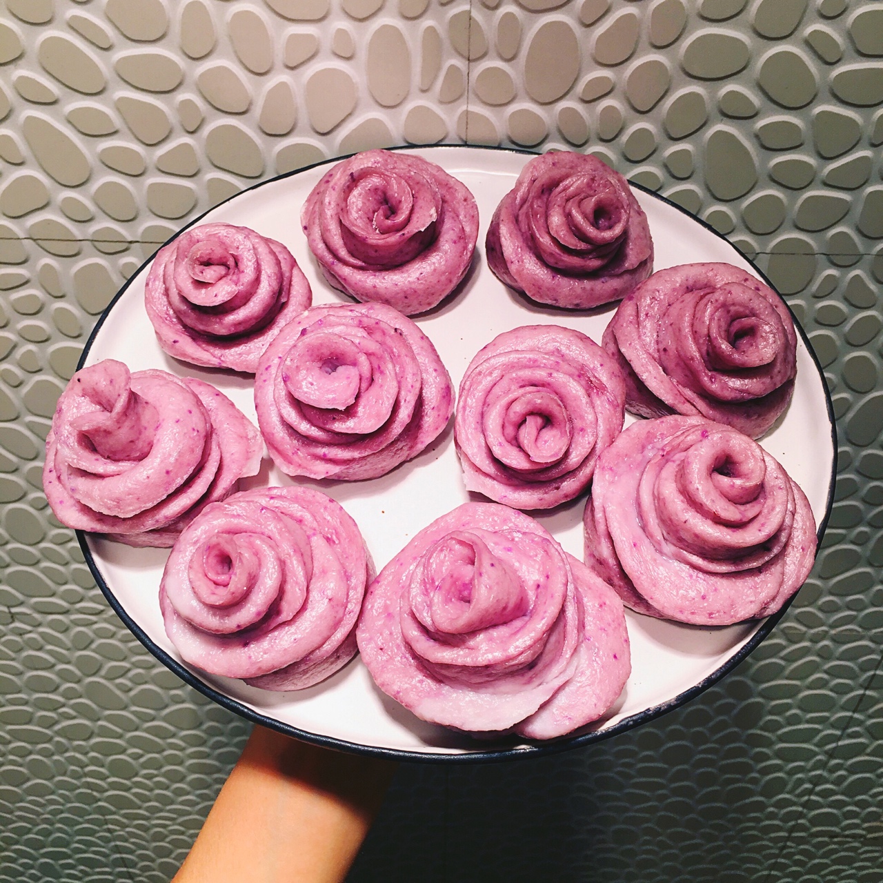玫瑰花馒头（紫甘蓝）的做法