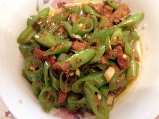 青椒炒肉丝