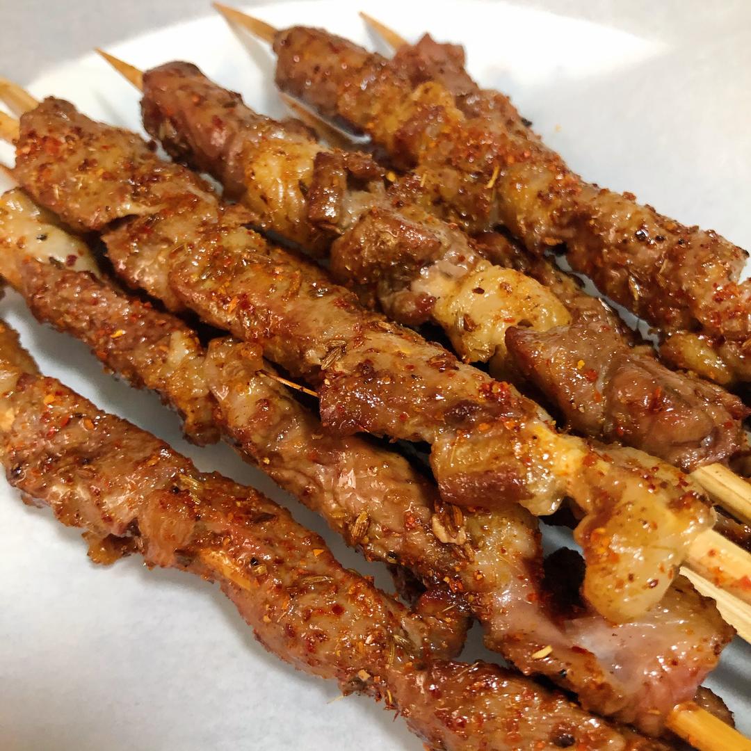 超简单的碳烤羊肉串（家庭厨房简易版烧烤）
