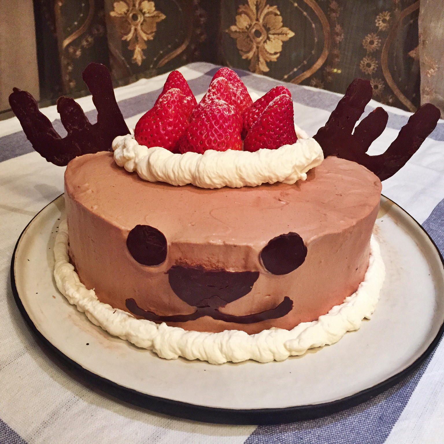 圣诞节-萌萌哒小麋鹿蛋糕