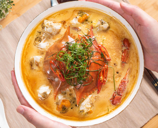 鲜掉眉毛的“梭子蟹蒸蛋”的做法