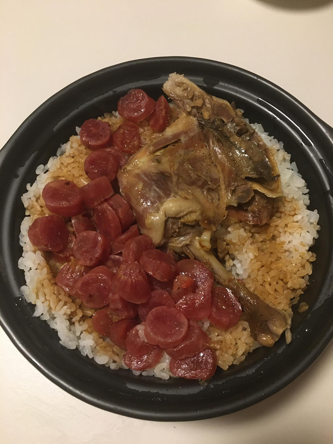 腊味煲仔饭，20分钟饭菜同出