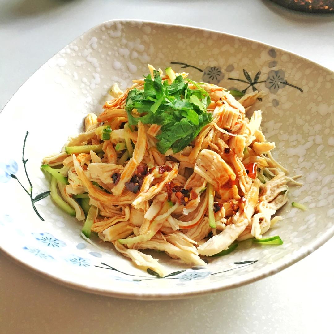 减脂健身｜凉拌手撕鸡丝（香辣&麻油版）