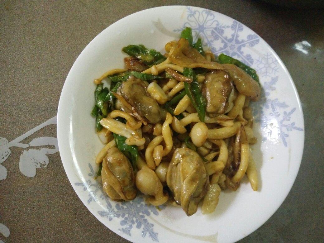 姜葱爆炒生蚝
