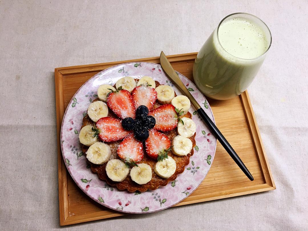 低卡紫薯🍠燕麦香蕉🍌草莓🍓派的做法