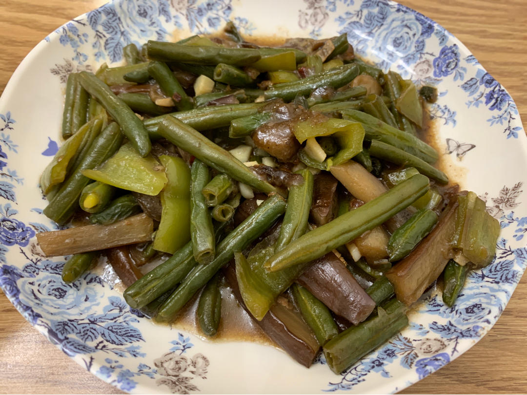 豆角烧茄子