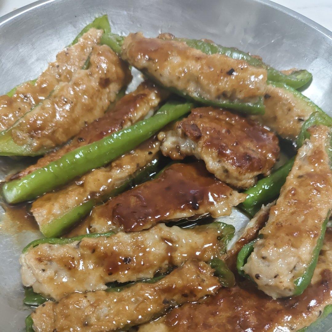 米饭杀手‼️虎皮青椒酿肉