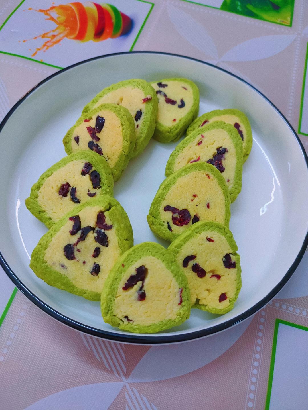 小嶋老师||又香又酥的抹茶蔓越莓冰曲奇🍪