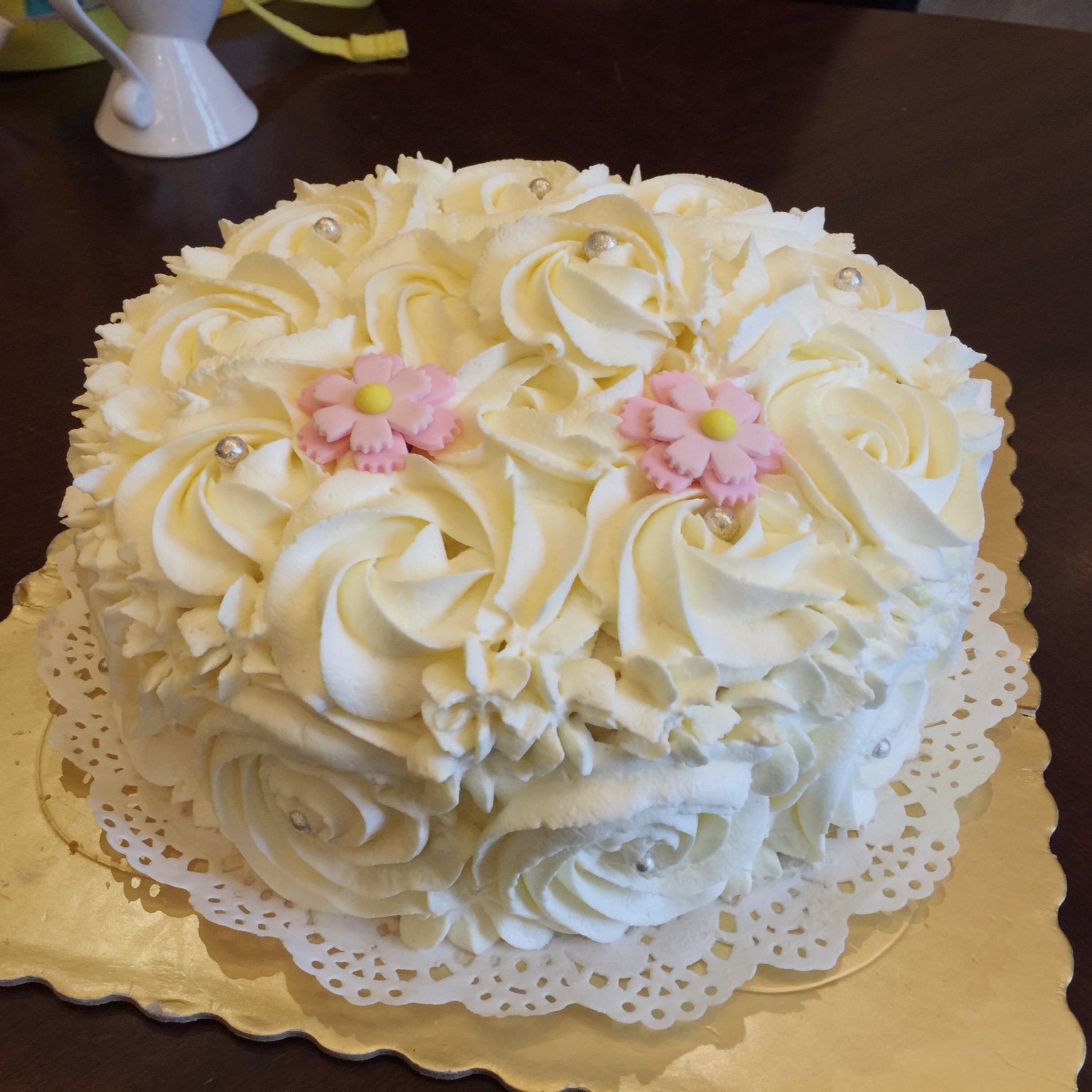 紫色玫瑰渐变裱花蛋糕