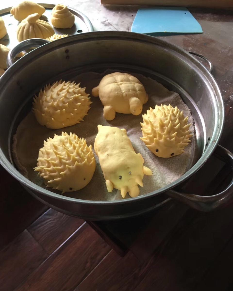 南瓜刺猬馒头