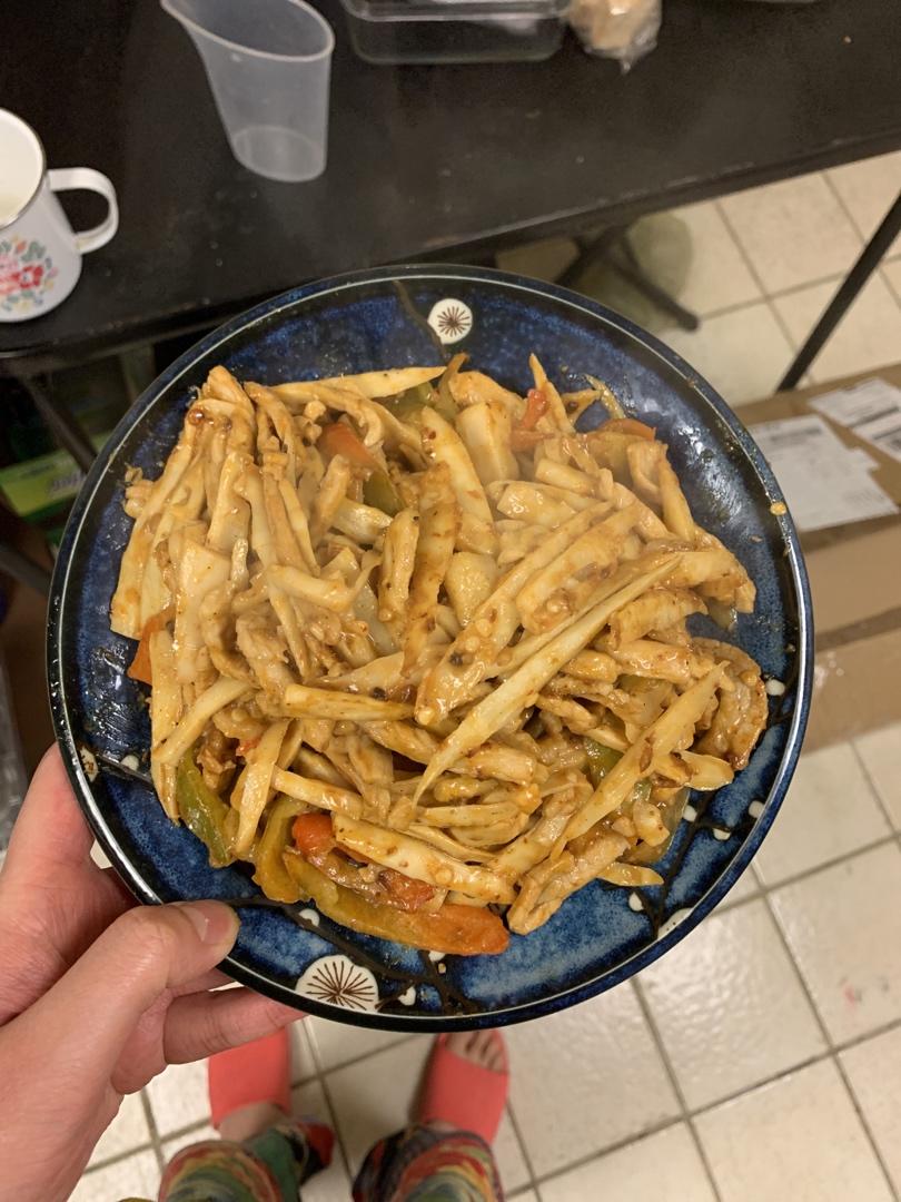 双椒竹笋炒肉丝
