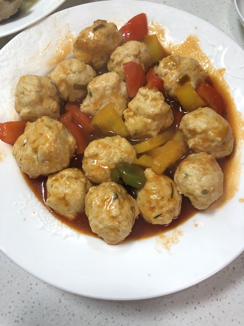 酸酸甜甜【茄汁鸡肉丸】