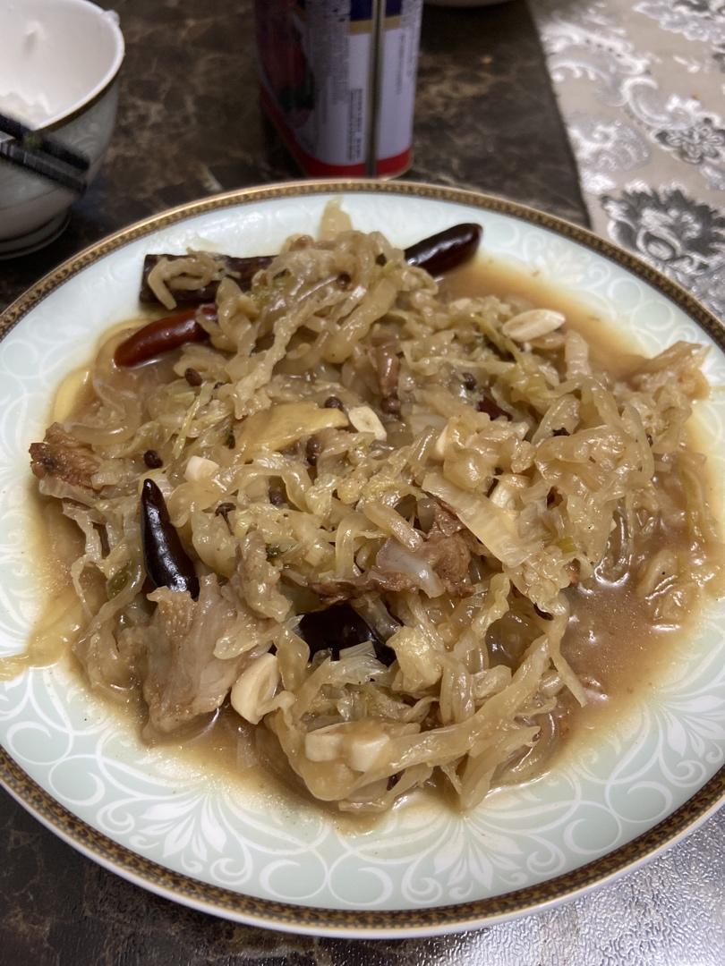 酸菜炖粉条（东北菜馆的味道）无敌好吃