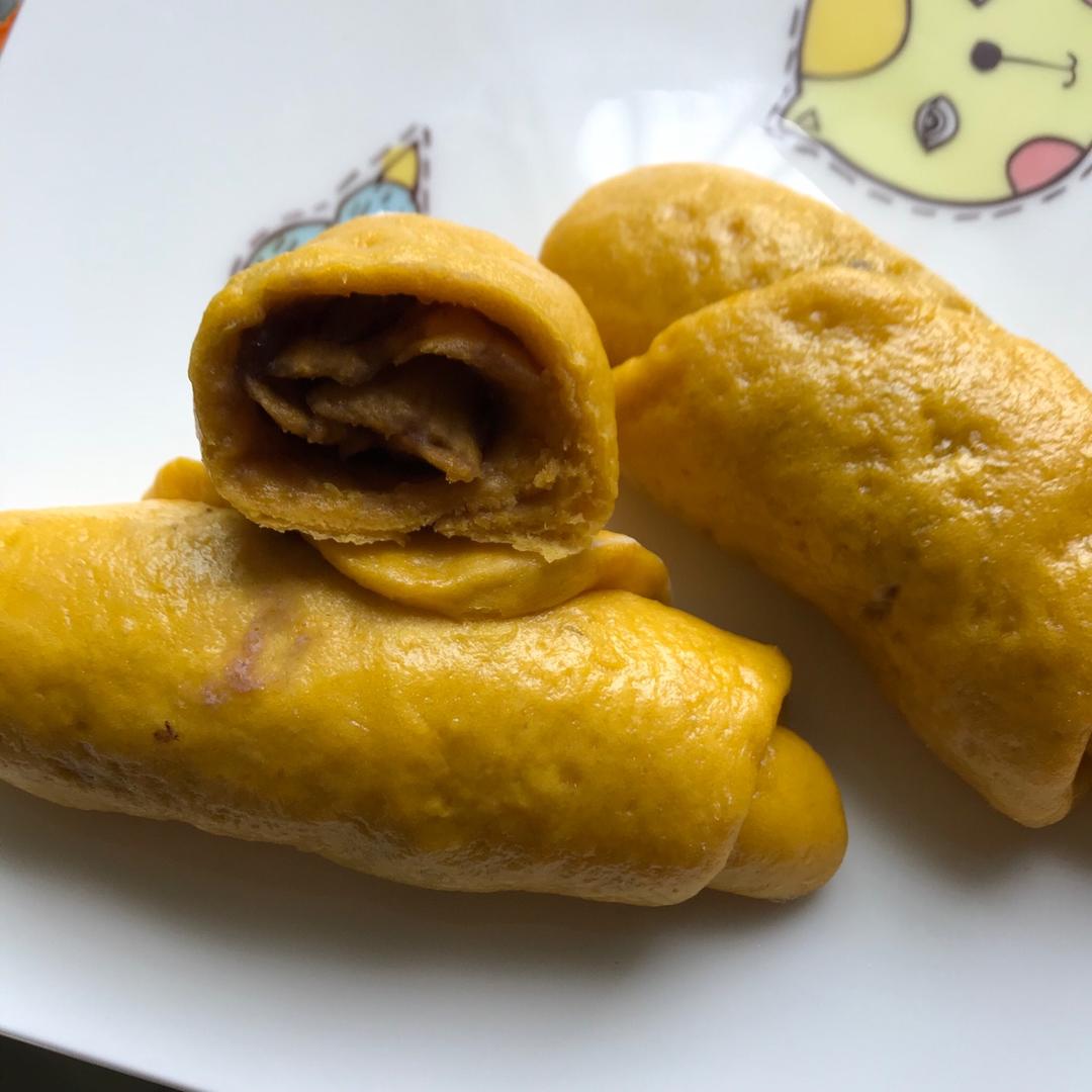 南瓜豆沙卷