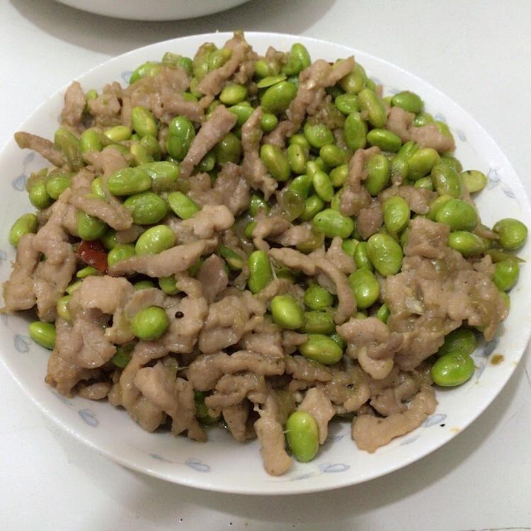 毛豆炒肉