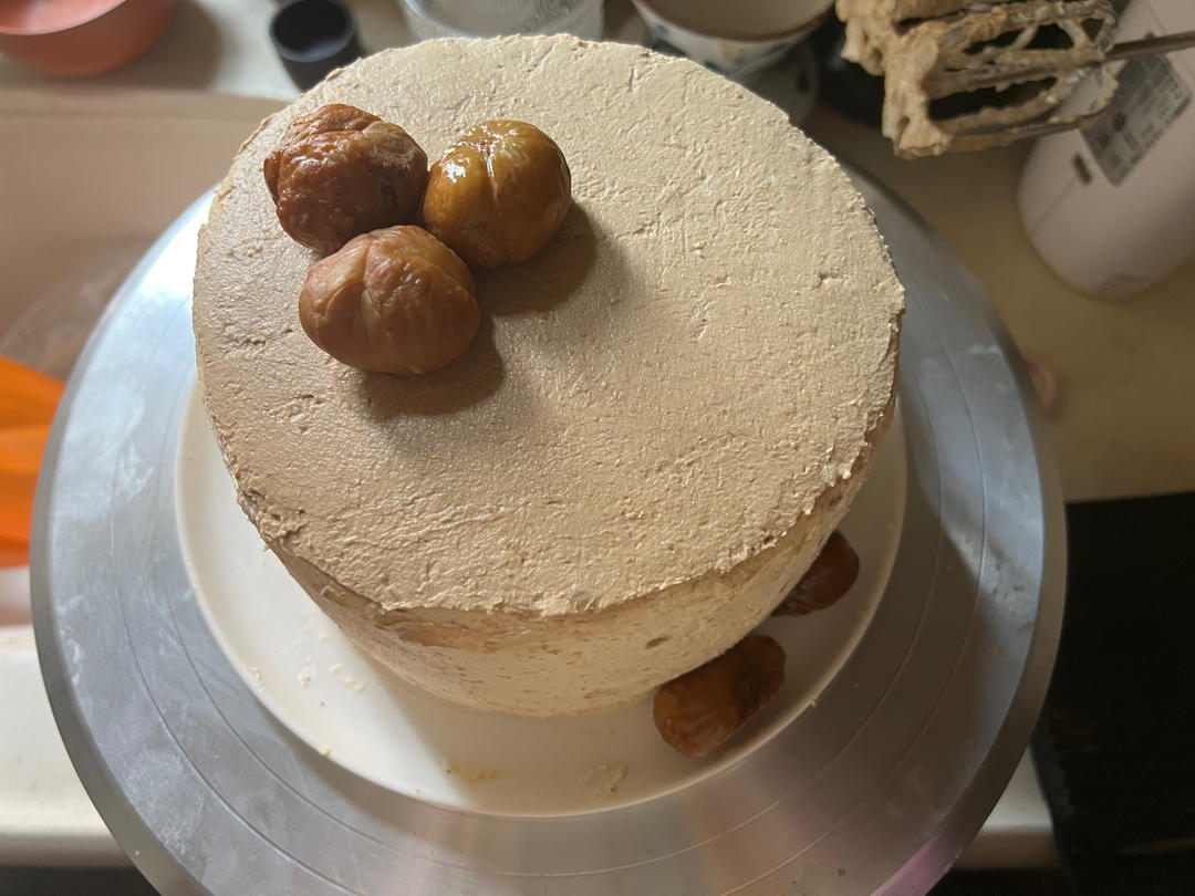 秋天的味道，焦糖栗子奶油蛋糕