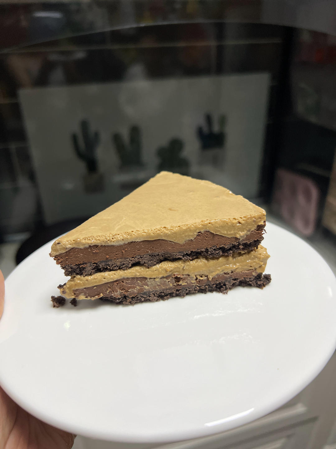 简单免烤☕️咖啡巧克力慕斯蛋糕🍰多重口感