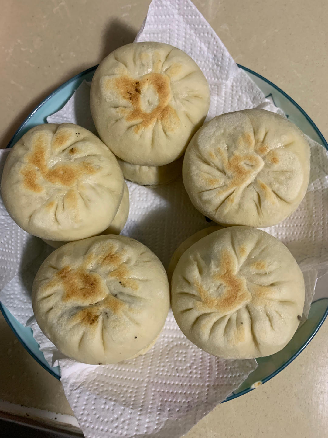 香甜快手紫米包发面饼