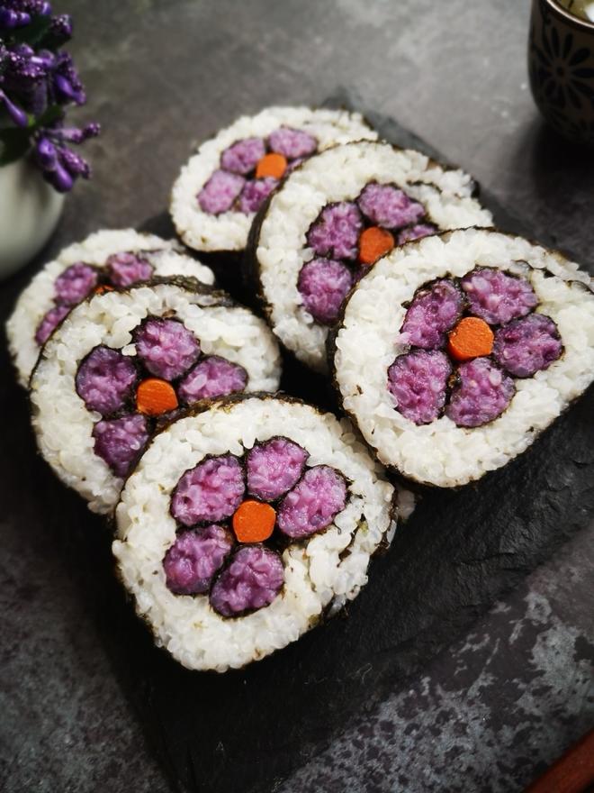 紫薯樱花寿司的做法