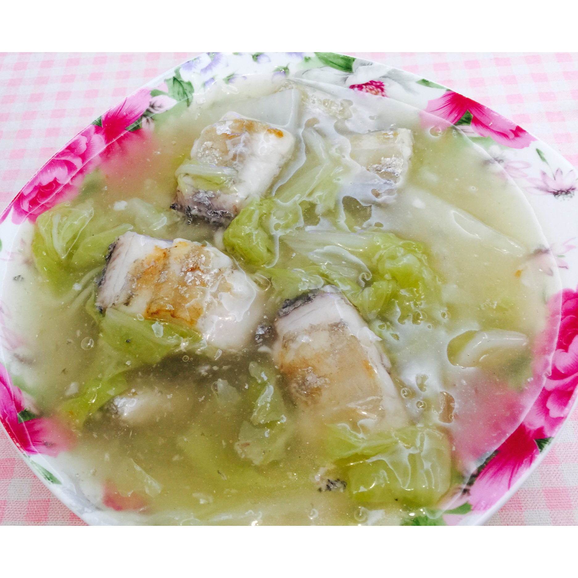 醋溜白菜带鱼羹