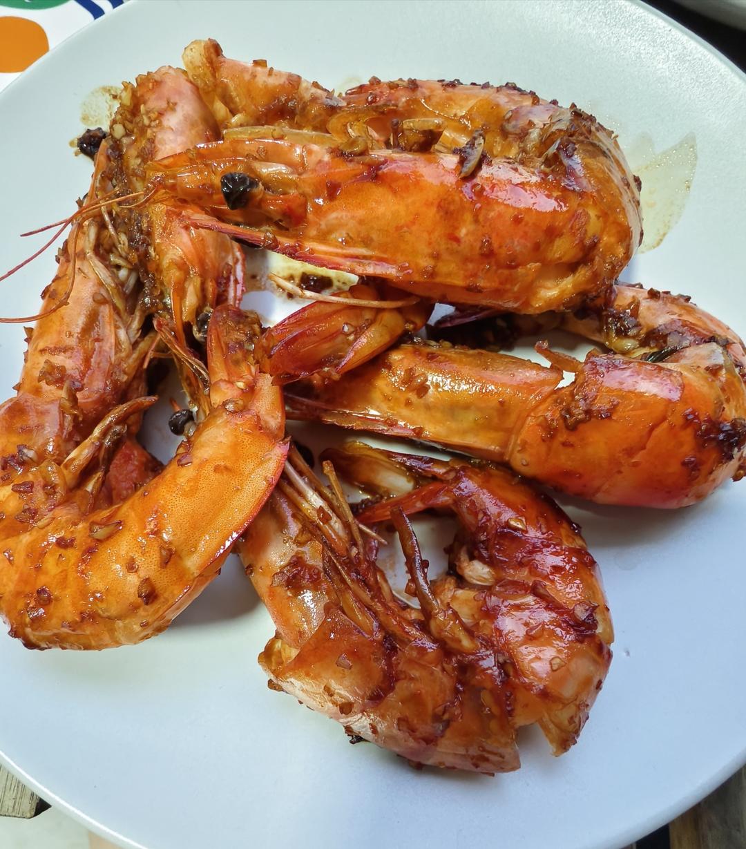 不再吃白灼虾（蒜香大虾）