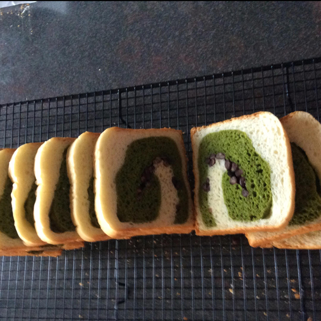 抹茶蜜豆吐司