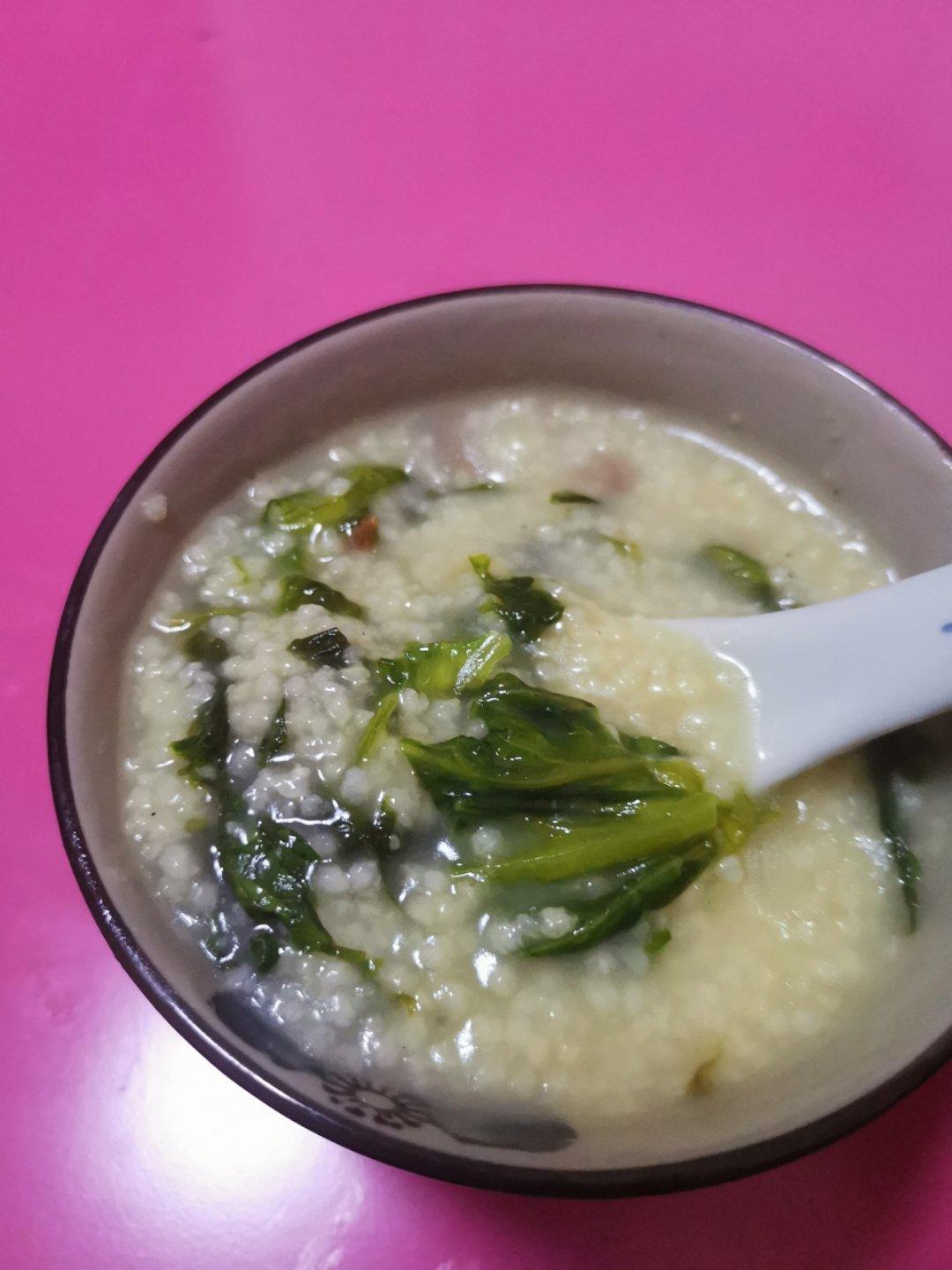 病号饭首选生菜肉片粥