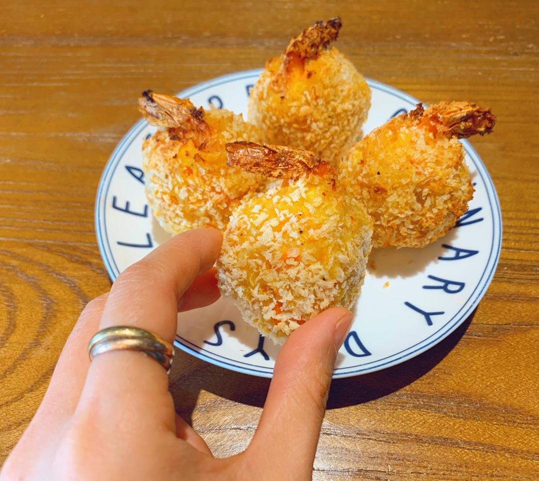 黄金土豆虾球—松下蒸烤箱SC300