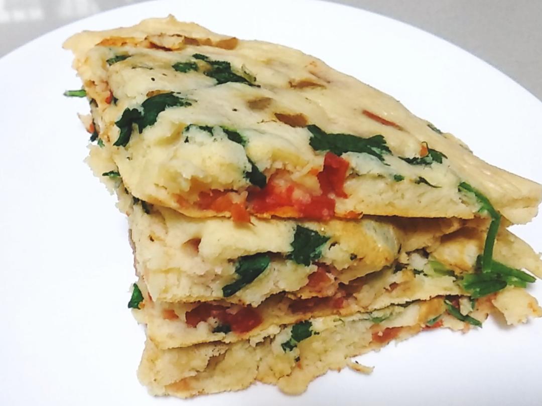 松软香嫩的西红柿鸡蛋饼