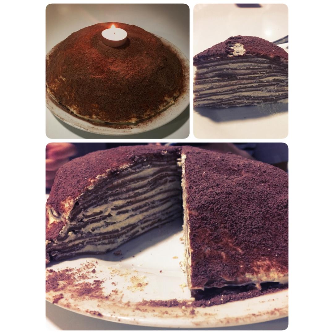 奥利奥双色千层蛋糕