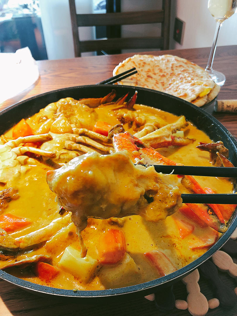 连酱汁都光盘的泰式咖喱炒蟹