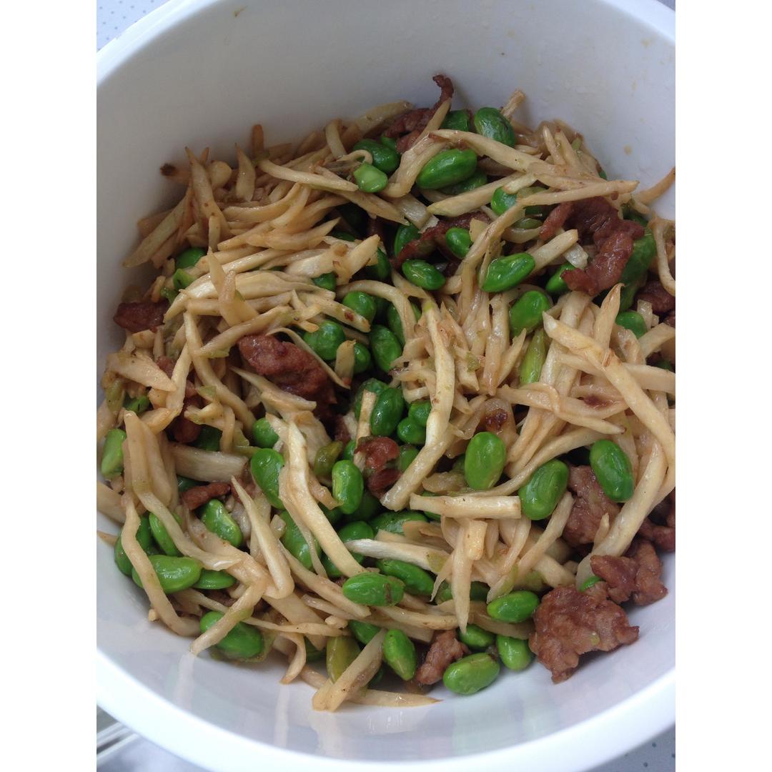 最佳下饭菜之肉丝茭白榨菜毛豆