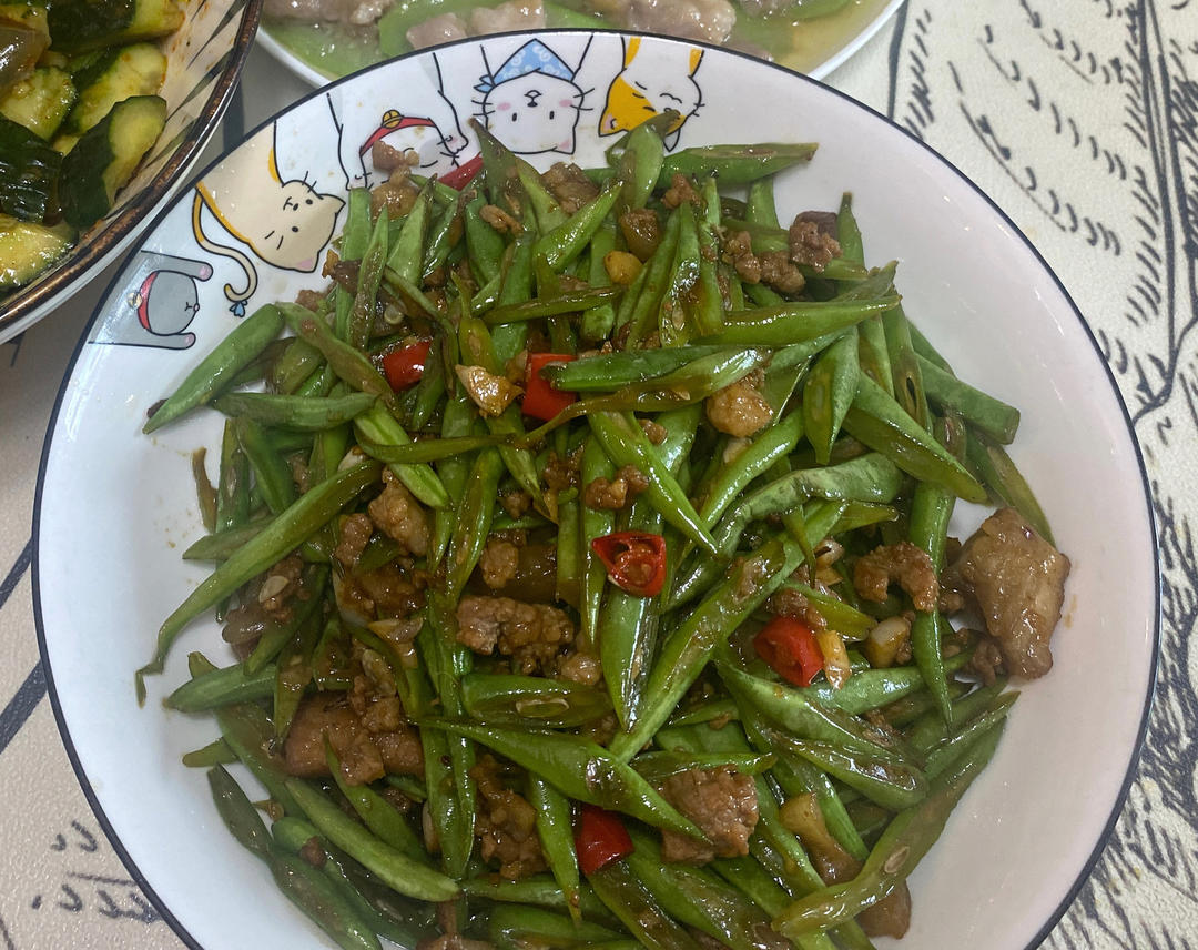 家常小炒四季豆