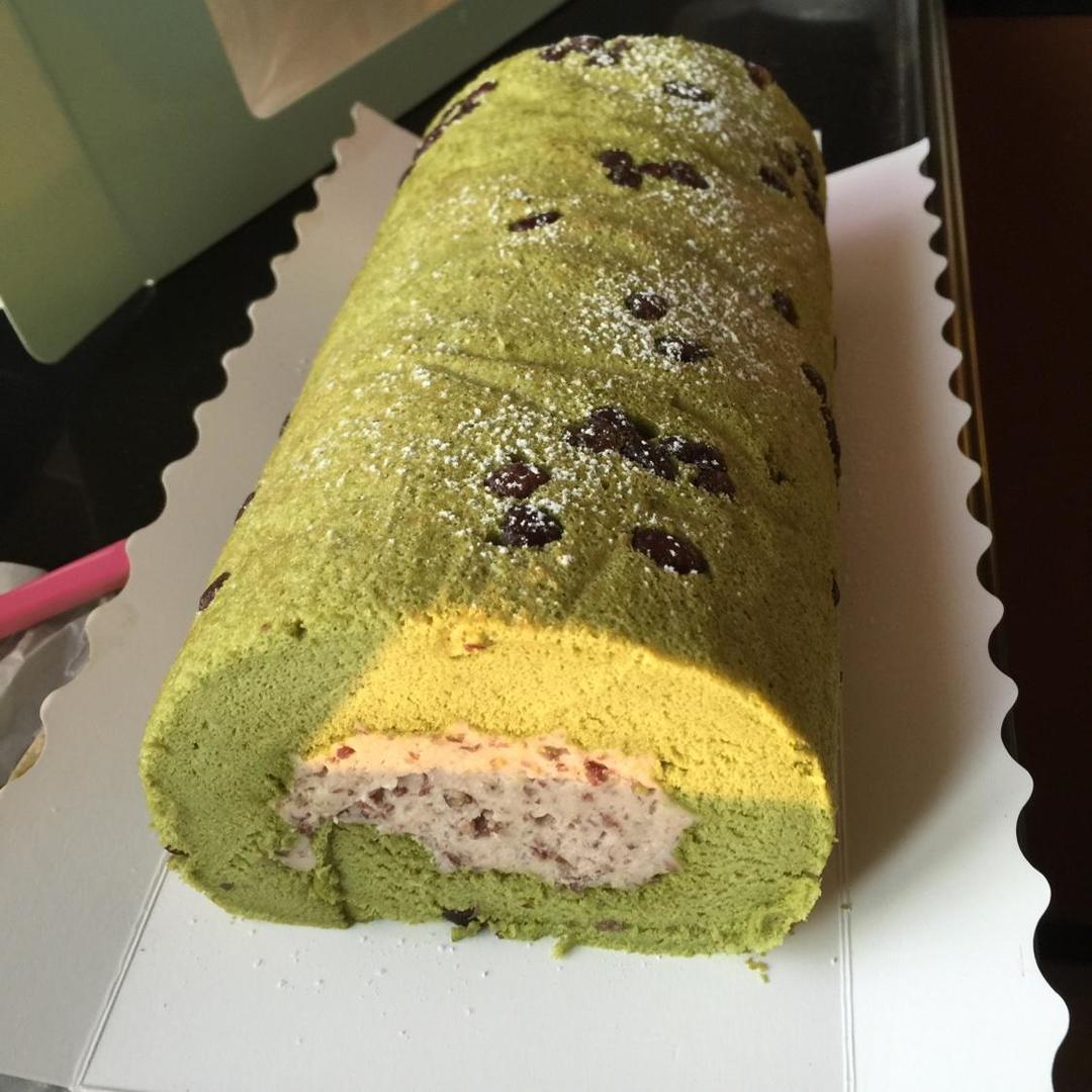 抹茶红豆慕斯