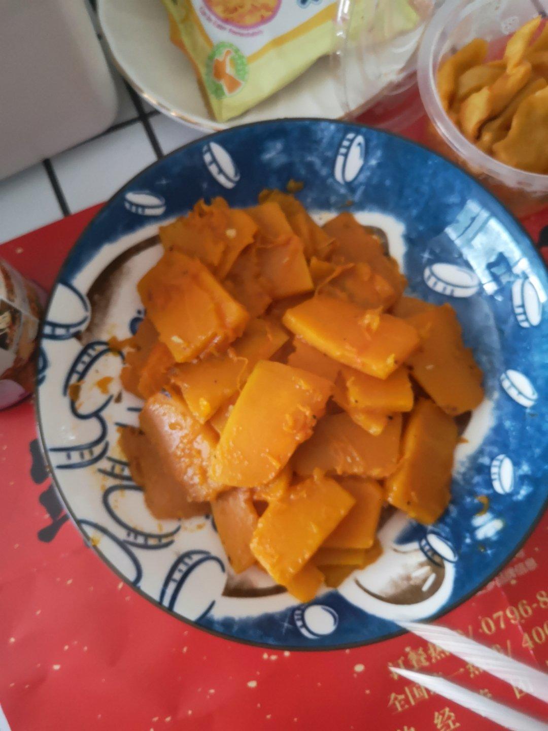 蒜葱炒南瓜片