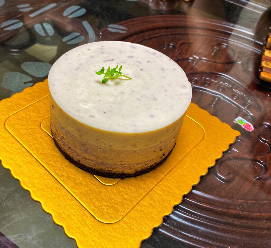 蓝莓轻乳酪渐变慕斯（八寸戚风蛋糕）🍰