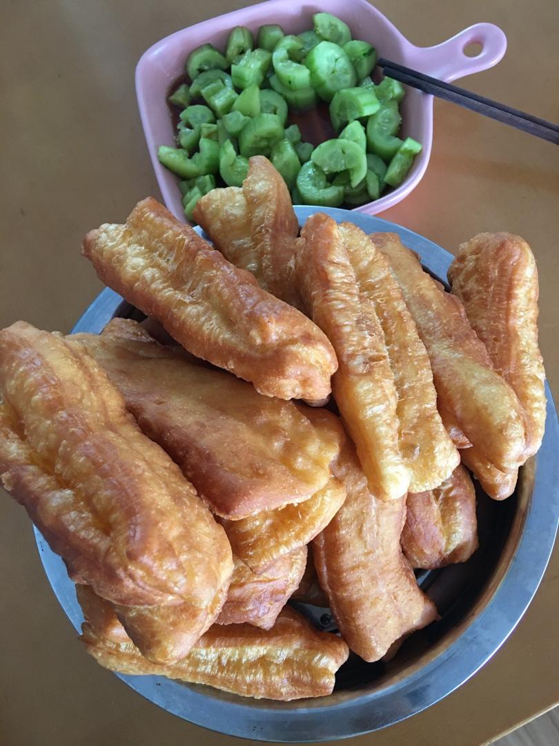 自制无泡打粉油条