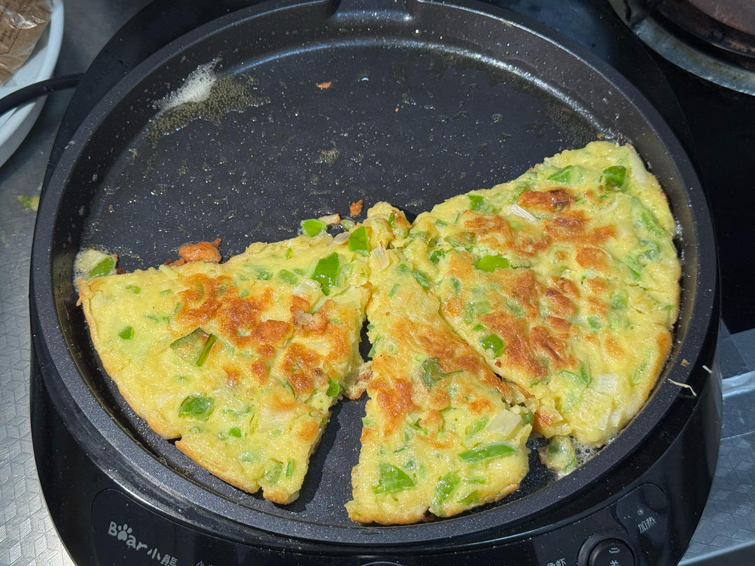 青椒鸡蛋饼